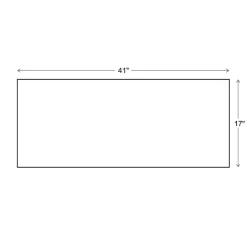 Black Scroll Border Rubber Doormat, 41x17 in.