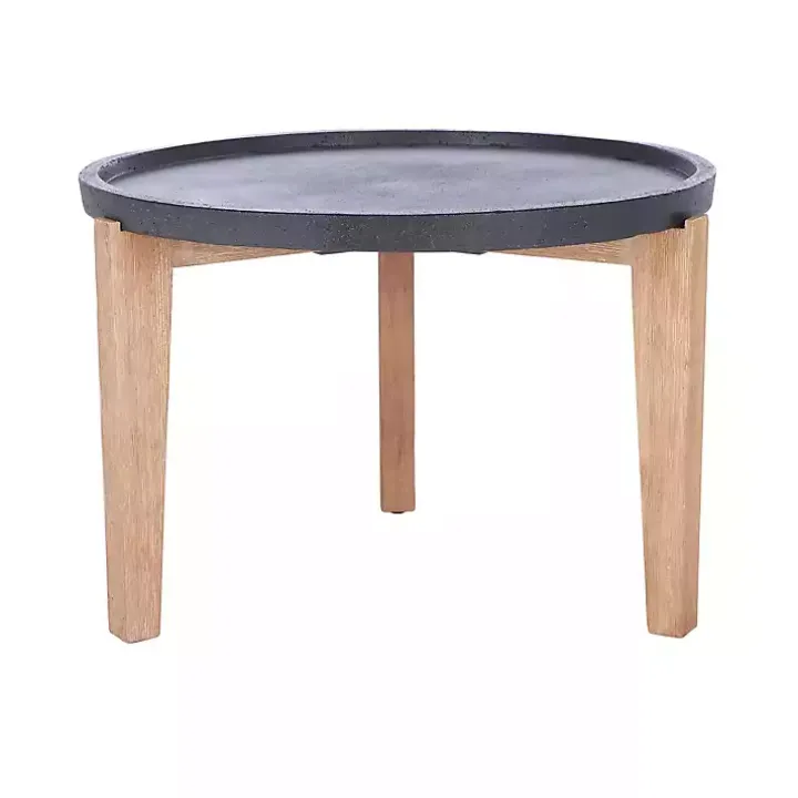Black Sera Outdoor Side Table