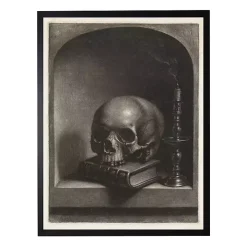 Black Skull Halloween Wall Plaque