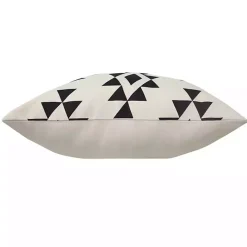 Black Southwestern Geometric Outdoor Pillow