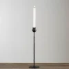 Black Textured Taper Candle Holder, 16 in.