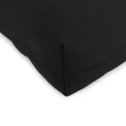 Black Tufted Outdoor Chair Cushions, Set of 2