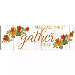 Bless All Who Gather Here Fall Canvas Art Print