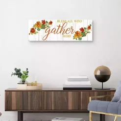 Bless All Who Gather Here Fall Canvas Art Print