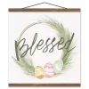 Blessed Egg Wreath Teak Hanging Canvas Art Print