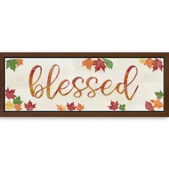 Blessed Leaves Framed Canvas Art Print