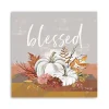 Blessed Pumpkins and Flowers Giclee Canvas Print