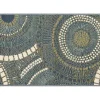 Blue & Green Circles Indoor/Outdoor Rug, 3x4
