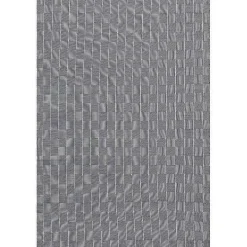 Blue & Ivory Checkered Indoor/Outdoor Rug, 8x10