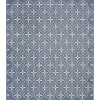 Blue & Ivory Quatrefoil Indoor/Outdoor Rug, 5x7