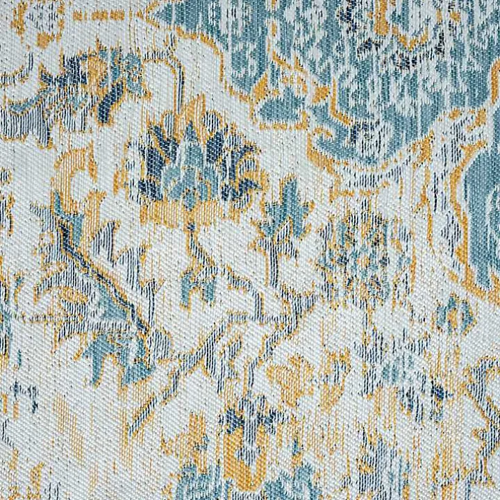 Blue & Orange Medallion Reversible Area Rug, 5x7