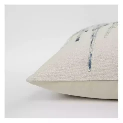 Blue Abstract Dripping Pillow