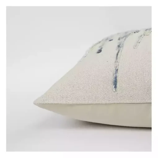 Blue Abstract Dripping Pillow
