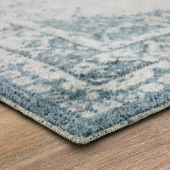 Blue and Cream Blackwell Area Rug, 6x9