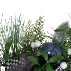 Blue and Gray Bow Wreath