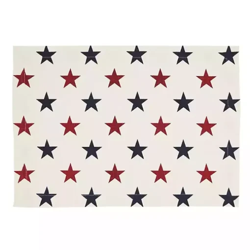 Blue and Red Americana Stars Placemats, Set of 4