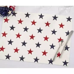 Blue and Red Americana Stars Placemats, Set of 4