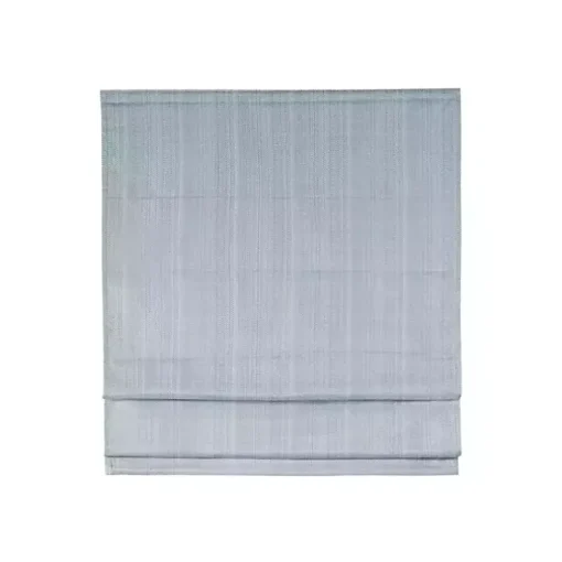 Blue Basketweave Cordless Roman Shade, 31 in.