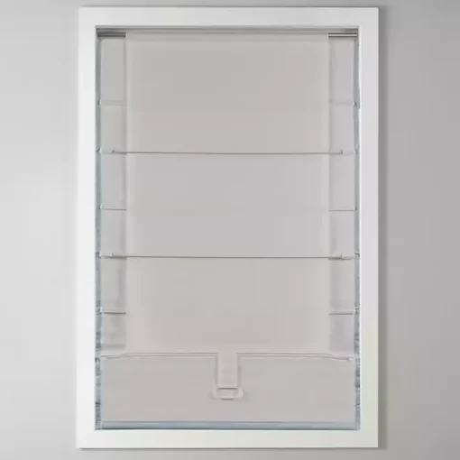 Blue Basketweave Cordless Roman Shade, 27 in.