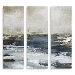 Blue Bay Canvas Art Prints, Set fof 3