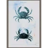 Blue Bay Crabs Framed Canvas Art Print