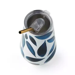 Blue Bay Leaf Insulated Wine Tumbler