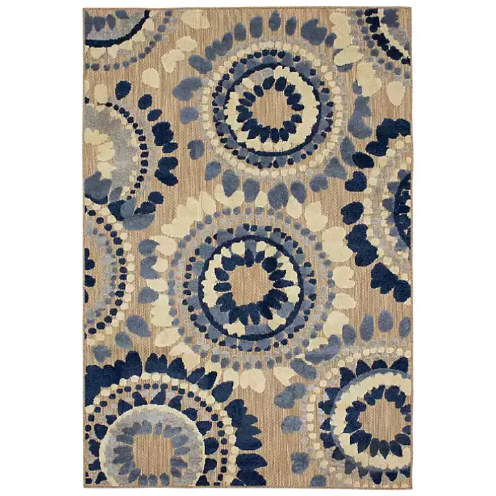 Blue Bliss Bay Outdoor Area Rug, 7x10