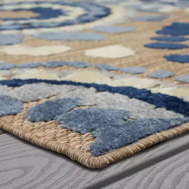 Blue Bliss Bay Outdoor Area Rug, 7x10