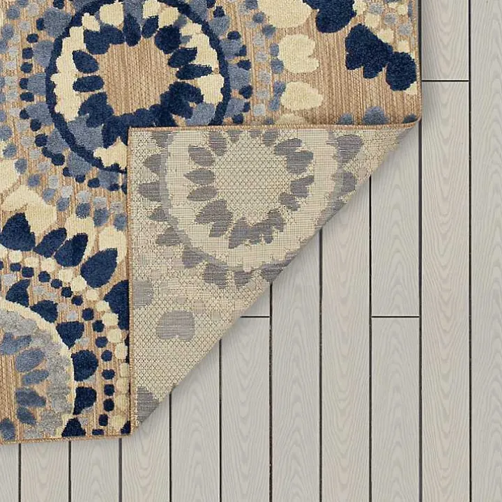 Blue Bliss Bay Outdoor Area Rug, 6x9