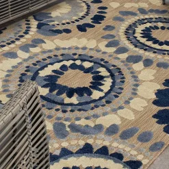 Blue Bliss Bay Outdoor Area Rug, 6x9