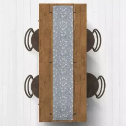 Blue Botanical Butterfly Table Runner, 72 in.