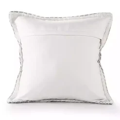 Blue Buffalo Check Stitched Outdoor Throw Pillow