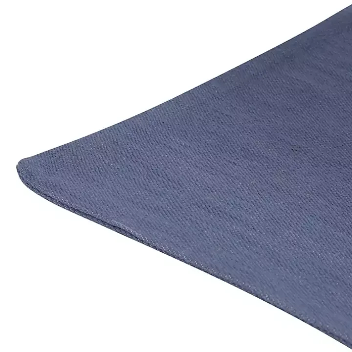 Blue Buttoned Throw Pillow