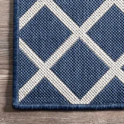 Blue Cassie Global Outdoor Area Rug, 5x8