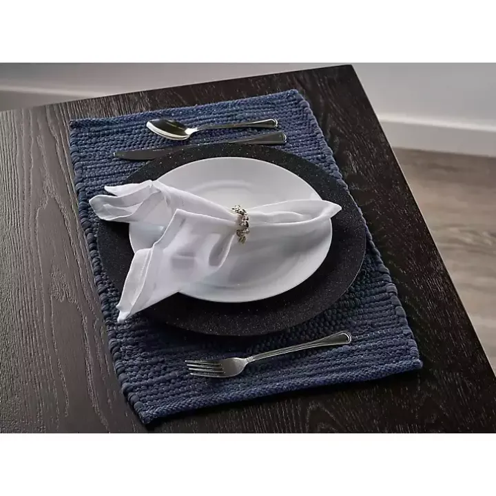 Blue Casual Woven Placemats, Set of 4