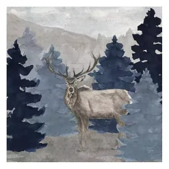 Blue Cliff Mountains Elk III Canvas Art Print