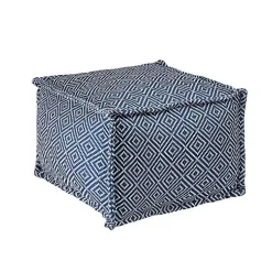 Blue Diamond Outdoor Pouf