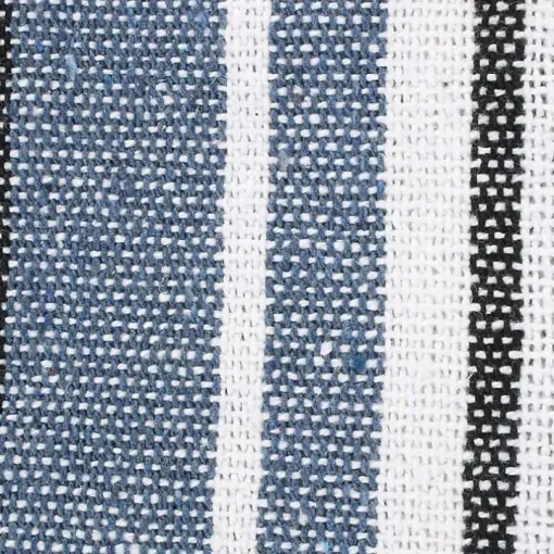 Blue Farmhouse Stripe Throw
