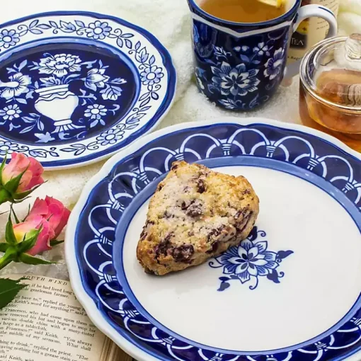 Blue Floral Hand Painted 16-pc. Dinnerware Set