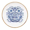 Blue Floral Pumpkin Serving Tray