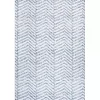 Blue Geometric Pattern Washable Area Rug, 5x8