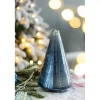 Blue Glass Cone Shaped Christmas Tree, 10 in.