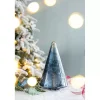 Blue Glass Cone Shaped Christmas Tree, 11.5 in.