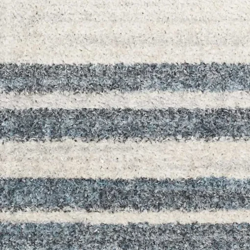 Blue Linear Sphere Washable Area Rug, 3x5