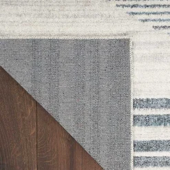 Blue Linear Sphere Washable Runner, 2x10