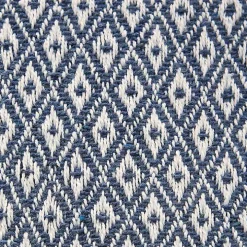 Blue Mini Diamond Fringe End Table Runner, 108 in.