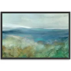 Blue Mountain Overlook Framed Canvas Art Print