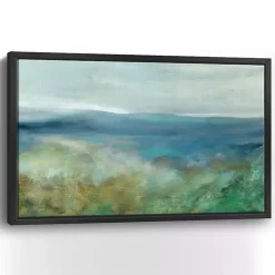 Blue Mountain Overlook Framed Canvas Art Print