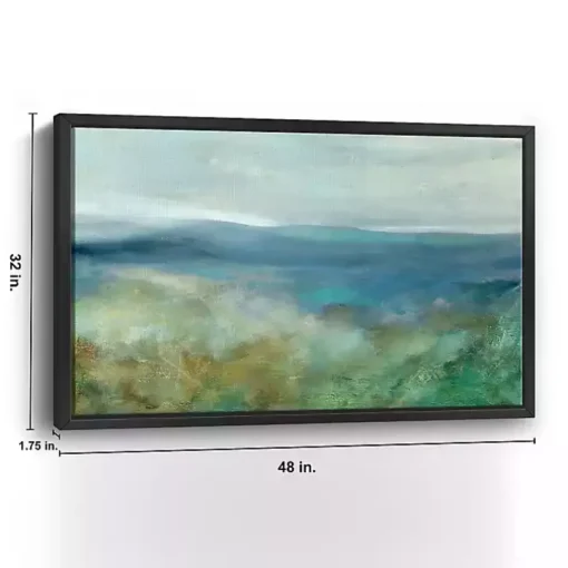 Blue Mountain Overlook Framed Canvas Art Print
