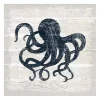 Blue Octopus Driftwood Canvas Art Print